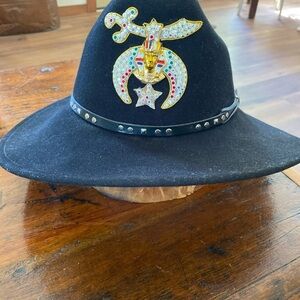 Black Felt Shrine Cowboy Hat Chisholm Bailey Lite Felt H20 Repellent Packable M